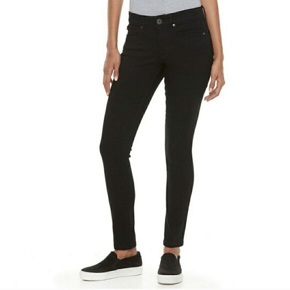 So Women's Black Skinny Denim Jeggings - Picture 1 of 13